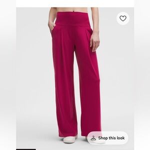 Women's Pink Wide-Leg Pants